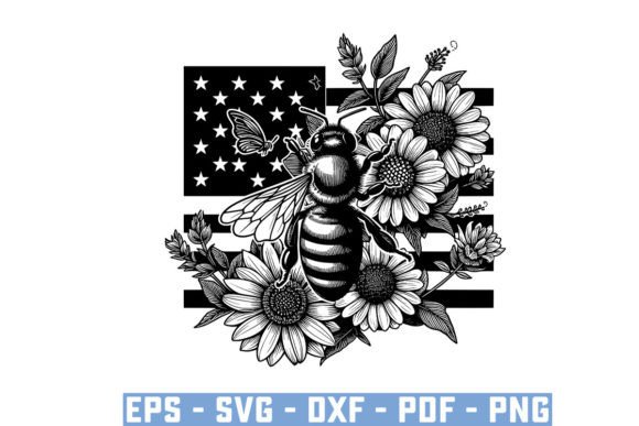 Download Gift Bee with Flowers Funny Vector Files - Vector Collection