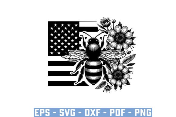 Download Gift Bee with Flowers Funny Vector Files - Vector Collection