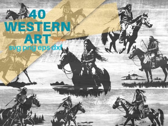 Download 40 Western Indians Art Vector Designs - Vector Collection