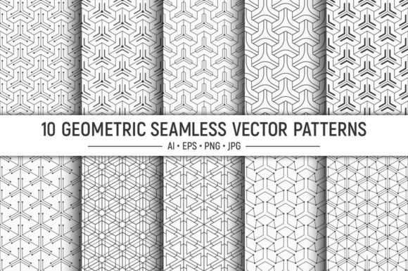 Download Geometric Seamless Vector Patterns, Geom - Vector Collection