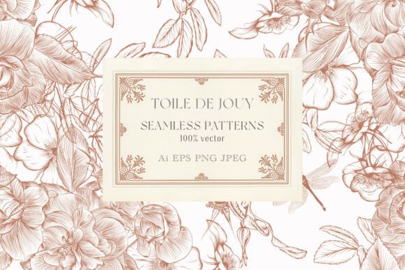 Download TOILE DE JOUY Vector Patterns Set - Vector Collection