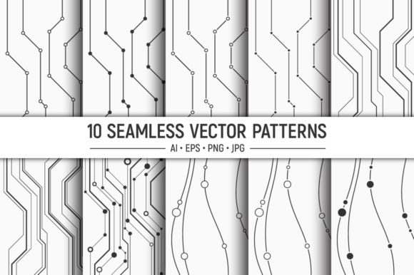 Download 10 Lines Seamless Vector Patterns - Vector Collection