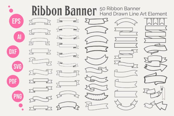Download Ribbon Banner Label &amp; Decorative Vector - Premium Bundle
