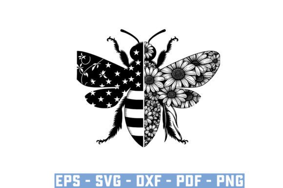 Download Gift Bee with Flowers Funny Vector Files - Vector Collection