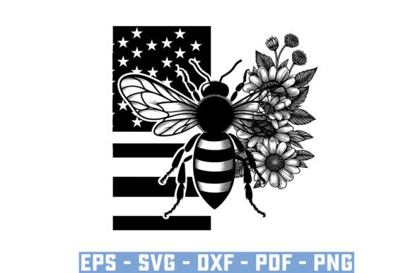 Download Gift Bee with Flowers Funny Vector Files - Vector Collection