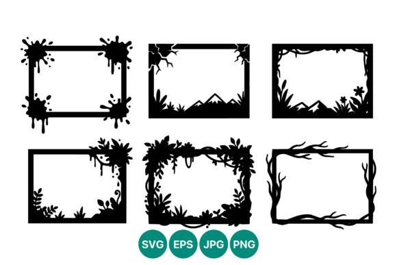 Download Black White Natural Vector Frames - Vector Collection