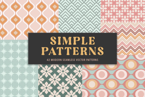 Download 42 Simple Vector Patterns (v2) - Vector Collection