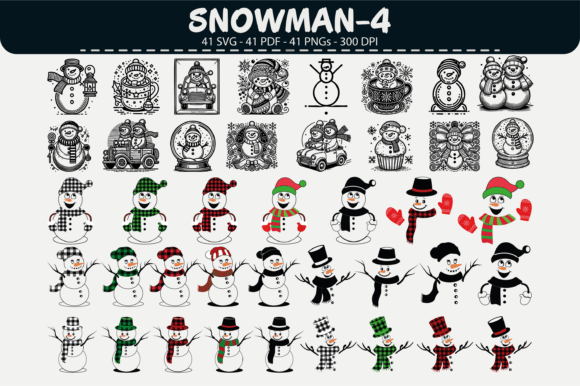 Download Snowman Vector Clipart – 41 Designs - Vector Collection